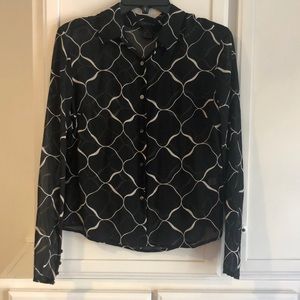 Black & White sheer Limited blouse